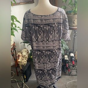 Kancy Chic Black and White Paisley Dress Size 3X